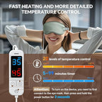 Heated Eye Mask for MGD, Dry Eye Syndrome, Chalazion, Blepharitis, Stye Eye Treatment, 20 Precise Temperature Settings & 5 to 99 Minute Timer Control, Soothe Eye Discomfort, Gray