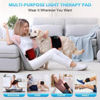 Red Light Therapy, Cordless Infrared Red Light Therapy Belt Wrap with Rechargeable Magnetic LED Screen Controller, Wireless Portable 660nm 850nm Infrared Red Light Therapy for Body Knee Pain Relief