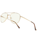 RB.Pilot Blue Light Aviator Reading Glasses for men Women Metal Frame Spring Temple