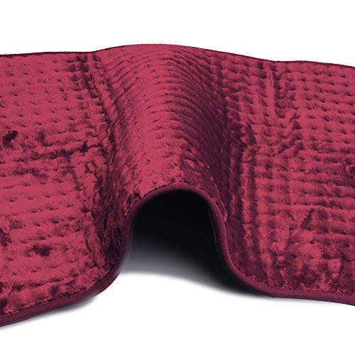 New 2023 Ambershine 45cmx85cm XXXL King Size Heating Pad with Fast-Heating Technology&10 Temperature Settings, Flannel Electric Heating Pad/Pain Relief for Back/Neck/Shoulders/Abdomen/Legs (Red)