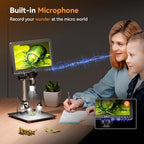 Elikliv EDM9 Max Digital Microscope: 20MP 10.1" 1500X HD IPS HDMI Coin Microscope Magnifier for Error Coins with Screen & Light, LCD Soldering Microscopes for Adults, PC/TV View, 64GB