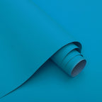 Micpolo 15.7"x394" Peel and Stick Wallpaper - Blue for Bedroom and Bathroom - Easy Peel Off, Renter Friendly, Removable Vinyl, Matte