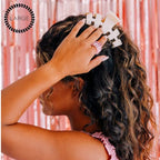 TELETIES - Large Hair Clip - Strong Grip, Bendable Teeth, Comfortable Curved Design - Ideal for Thick Hair - For All Hair Textures - Almond Beige