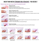 BTArtbox Square Ombre Press On Nails -Soft Gel Press On Nails Short with Nail Glue, 15 Sizes - 30 Reusable Fake Nails Kit, Vanilla Cream