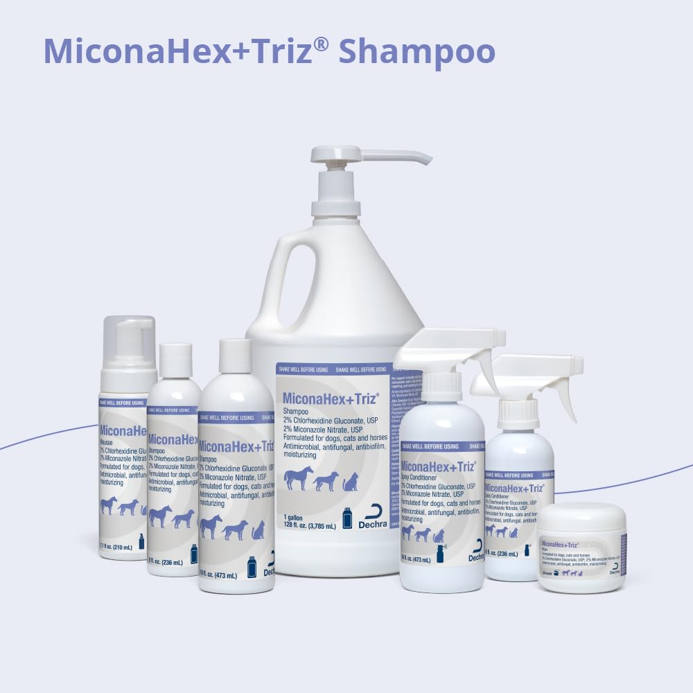 MiconaHex+Triz Shampoo for Dogs, Cats and Horses, 16 oz, Unscented
