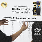 Sensationnel Empire bulk braiding – deep human hair braids for knotless boho box or curly loose wave styles (18 inch, S4/27)