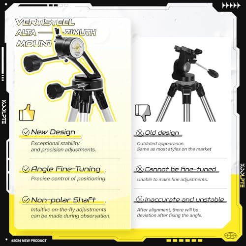 Telescope, 90mm Aperture 700mm - Vertisteel AZ Mounting Base, High Power Telescopes for Astronomy Enthusiasts, Adults & Kids, with Carrying Bag, Wireless Remote Control, Phone Adapter (Black)