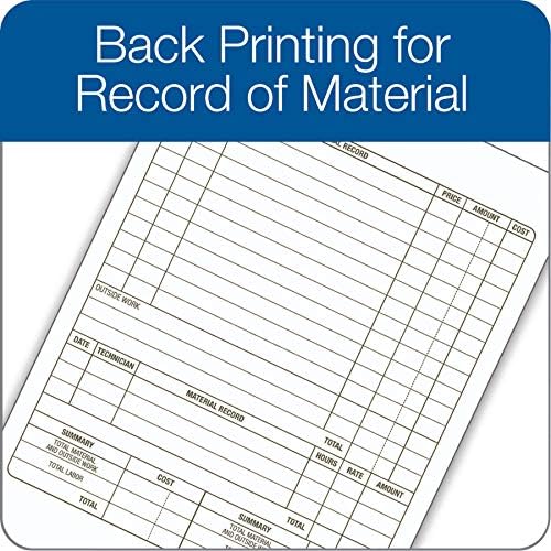 Adams Job Work Order Book, 3-Part Carbonless, White/Canary/White, 5-9/16 x 8-7/16 Inches, 33 Sets (T5868)