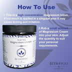 BETR4YOU Official | Dead Sea Magnesium Cream | 4 Oz. Magnesium Lotion | TikTok Star Shop Seller