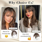Bangs Hair Clip in Bangs 100% Real Human Hair Toppers 360°3D Cover Clip in Bangs Hair pieces Wispy Bangs for Women Hair Extensions Clip on French Bangs for Daily Wear