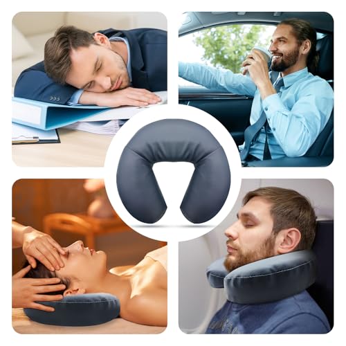 HOINCO Massage Face Cradle Cushion，Universal Headrest Face Rest Neck Head Cushion for Massage Chairs Spa Bed.(Dark Blue)