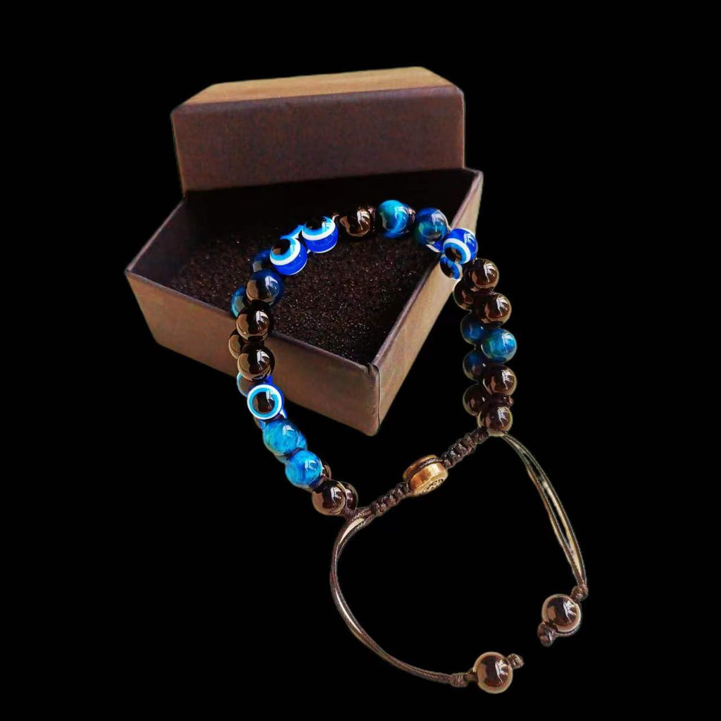 chyuuie Evil Eye Bracelets for Men Women - Triple Protection Bracelet