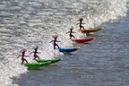Surfer Dudes Classics Wave Powered Mini-Surfer and Surfboard Toy - Donegan Doolin - Green