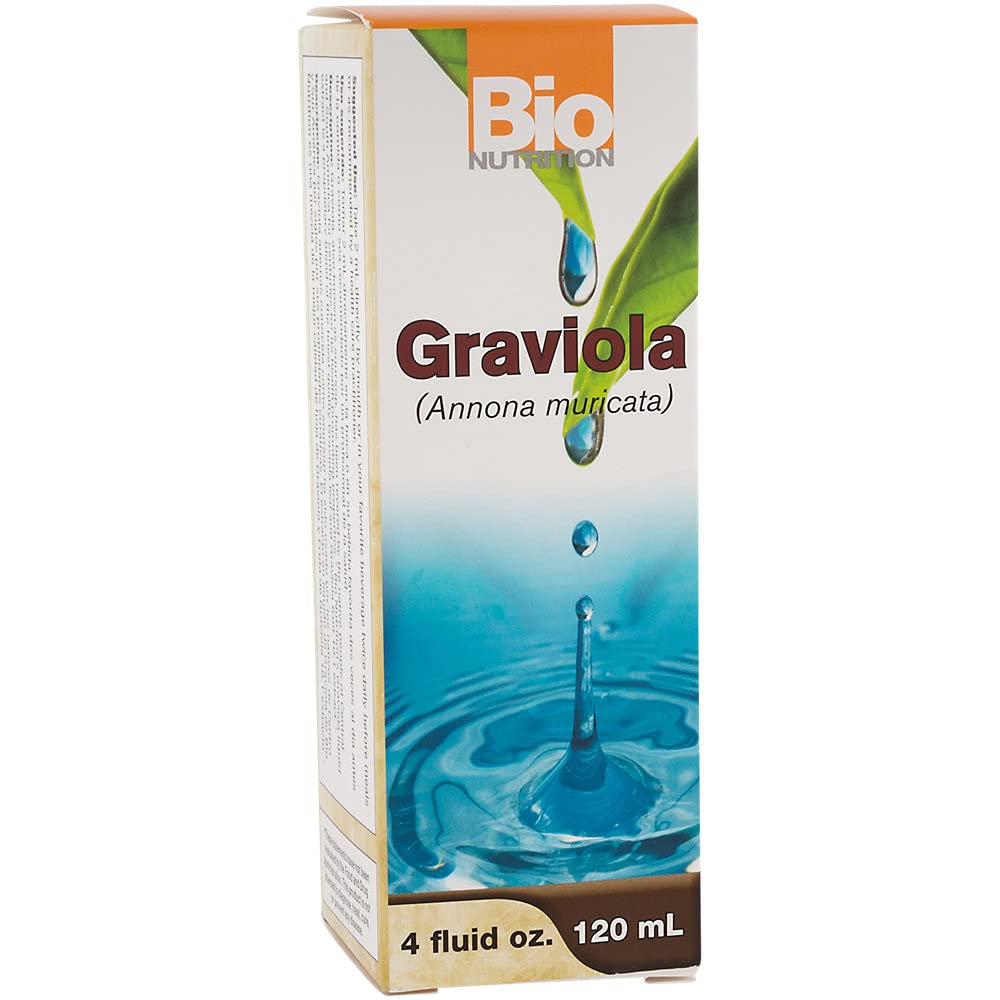 Bio Nutrition Graviola Liquid Extract 4 Fluid Ounce | Soursop Herbal Supplement | Vegetarian Formula