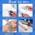 OBTANIM Transparent Waterproof Stretch Clear Adhesive Film Bandage Skin Dressing Tape for Tattoo Aftercare (6 x 197 Inch)