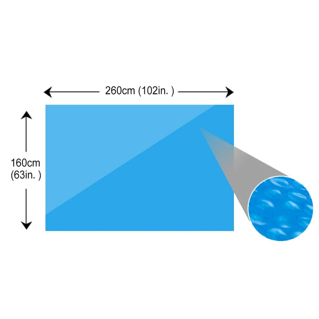 FAMIROSA Rectangular Pool Cover, Solar Cover for In-Ground and Above-Ground Pools, Pool Cover Protector, Heat Retaining Blanket, Floating Solar Pool PE Film with Air Chambers,118.1" x 78.7",Black