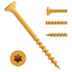 LIONMAX Deck Screws 2 Inch, Exterior Wood Screws #8 x 2, 300 PCS, Tan