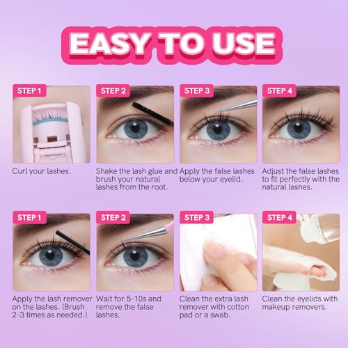 Natural Lash Clusters Kit 10-12mm with 6mm Bottom Lashes Wispy Lash Extension Kit 114Pcs C Curl Cluster Eyelash Extensions Superfine Band DIY Individual Cluster Lashes with Lash Bond and Remover