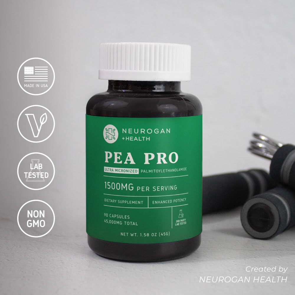 Neurogan Ultra Micronized Palmitoylethanolamide (Pea) Supplement - 1500 MG Per Serving - Highly Purified & Bioavailable - 90 Capsules - Natural Support for Men & Women