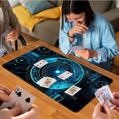 for MTG Game Playmat, for Magic TCG Rubber Play mat,Tabletop Card Playmats with Smooth Surface,Trading Card Inked Game Mat,Battle Game, Circle Art