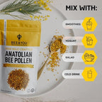 Bee and You Bee Pollen Granules, 16oz (1lb) Bag, 100% Pure, Natural Supplement, Antioxidants, Proteins, Vitamins, Amino Acids, for Adults, Women, Men