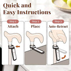Merry Sticks Walking Cane Holder, Smart Reflective Cane Holder Clip for Table, Walking Stick Accessories for Senior, Portable, Foldable, and Convenient
