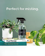 Vine Creations Glass Spray Bottles, 2 Pack Glass Spray Bottles for Cleaning Solutions, Plant Misters for Inside, Clear Glass Spray Bottle for hair, 16 oz Mister Spray Bottle with Waterproof Labels