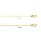 Gacimy 1.1mm 14K Gold Plated Cable Chain Necklace for Women, 22 Inches