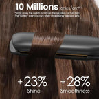 Professional Hair Straightener, 1.18 inch Ionic Titanium Plate, 20S Fast Heat Up Flat Iron with Clear LED Display, 2 in 1 Straightener and Curler Styling Tool for Straighten Hair (Gray)