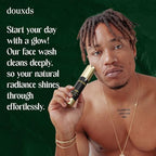 douxds WAR™ Detox Face Wash, Pore Cleaner Aloe Vera Face Wash, Natural Skin Care Charcoal Face Wash, Men's Skin Care, Acne Treatment For Face, Ingrown Hair, 50 ml