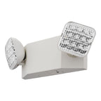Lithonia Lighting Basics LED Emergency Light, Dual Adjustable Heads, Wall Mount, Damp Rated, 90-Min Backup, 120/277V, White, 2-Pack (EU2C CP2), Deal for stairways, hallways, and Egress Paths