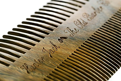 Sandalwood Handmade Beard Comb for Men - Premium Wooden Comb - Pocket Wood Comb in PU Leather Case