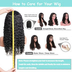 28Inch Deep Wave Lace Front Wigs Human Hair-13x4 HD Transparent Deep Wave Frontal Wigs Glueless Curly Wigs for Women 180% Density Curly Lace Front Wigs Human Hair Pre Plucked with Baby Hair