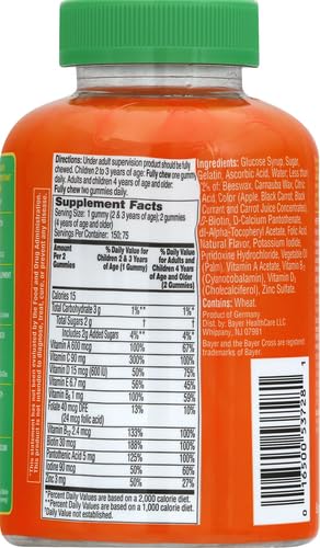 Flintstones Gummies Kids Vitamins with Immunity Support*, Kids and Toddler Multivitamin with Vitamin C, Vitamin D, B12, Zinc & More, Orange 150ct, (Pack of 2)