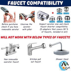 AVAbay® Sink Faucet Handheld Bidet Sprayer for Toilet I Bidet Attachment for Warm & Cold Water I Long 80" Hose Perfect for Feminine Hygiene, Cloth Diaper, Bathroom Toilet Cleaning