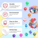 VESPRO 80Pack Stress Balls for Adults, Squishy Toys, Bulk Squishy Squeeze Balls Fidget Toys, Anxiety and Stress Relief Ball for Adults, Party Favors, Birthday Gift and Goodie Bag Stuffers