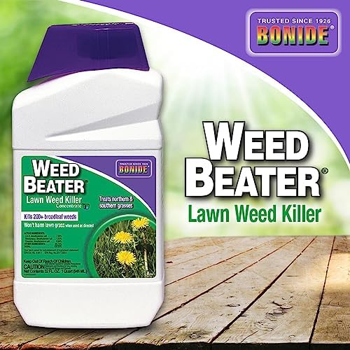 Bonide Weed Beater Lawn Weed Killer, 32 oz Concentrate, Fast-Acting Formula Kills Broadleaf Weeds Without Harming Lawn