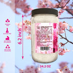 Dead Sea Collection Bath Salts with Cherry Blossom – Pure Dead Sea Salt and Sweet Cherry Oil - Nourishing Soothing and Relaxing Skin and Muscle – 34.2 Oz