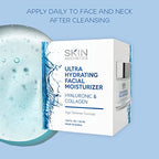 Hyaluronic Acid & Collagen Face Moisturizer - Anti-Aging, Ultra Hydrating, Fine Lines & Wrinkles Treatment - Dermatologist Tested Korean Skincare - Clean Beauty, Cruelty-Free - 1.69 oz