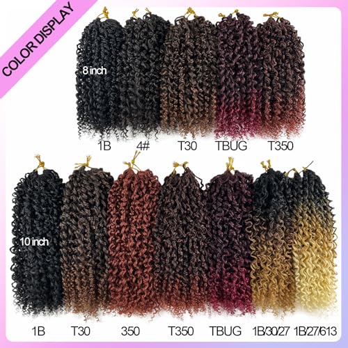 Short Mini Twist Crochet Braids for Black Women 1B/30 10 Inch Yanky Twists Crochet Hair 8 Pack Island Boho Twist Crochet Hair Pre Looped Micro Passion twist Hair Ombre Brown Braiding Hair Extension