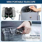 200x25 Compact Binoculars for Adults and Kids, High Powered Mini Pocket Binoculars, Waterproof Small Binocular for Bird Watching, Hunting, Concert, Theater, Opera, Traveling, Sightseeing