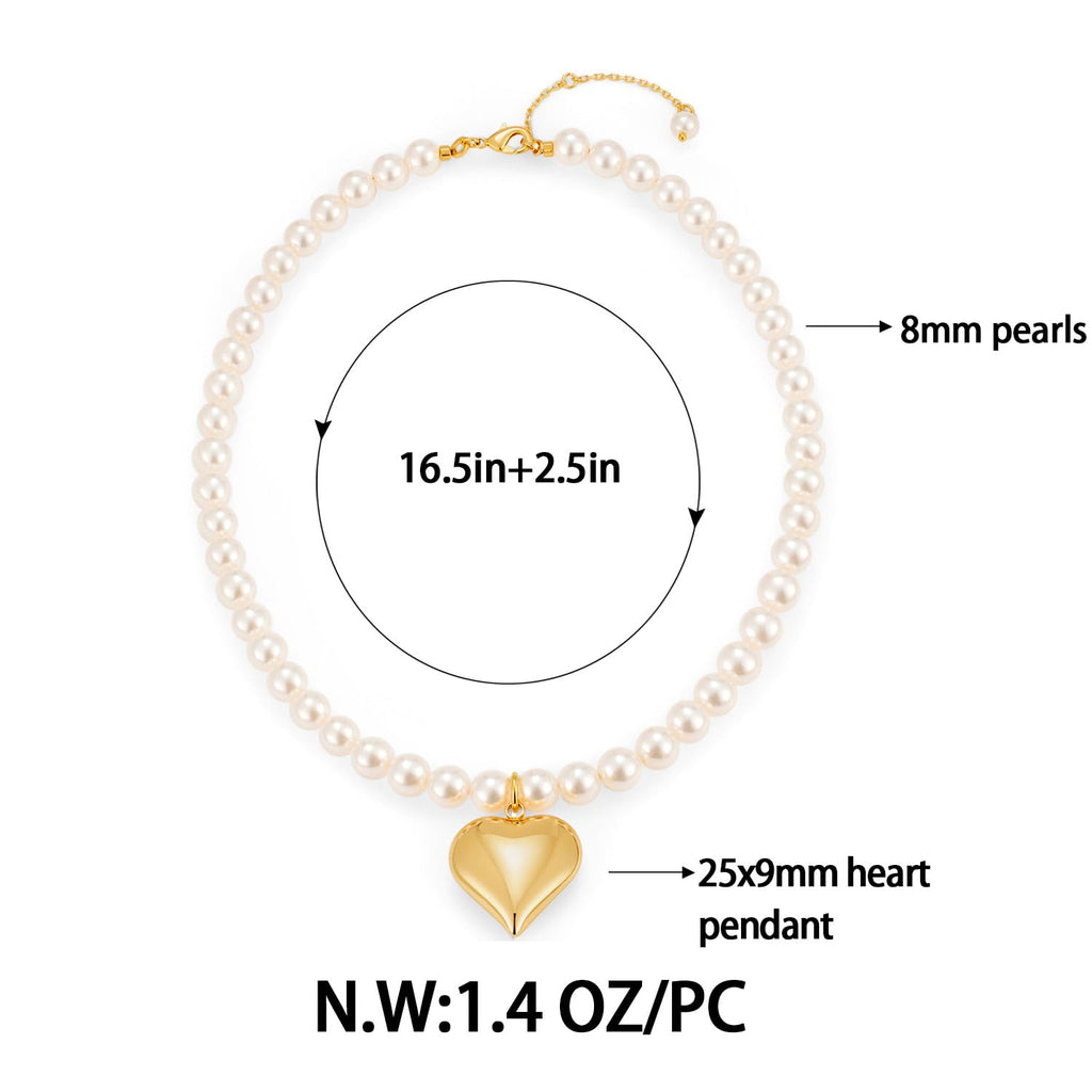 FAUTHENTICUTE Imitation Pearl Beaded Necklaces For Women
