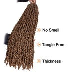 ZRQ 24 Inch Butterfly locs Crochet Hair 6 Packs Soft Distressed Locs Color 27,Pre-looped Blonde Faux locs Crochet Braids Goddess Locs For Women（6 Packs,27#)