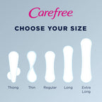 Carefree Body Shape Pant Liners, Regular, Multicolor Unscented 54 Count (Pack of 2)