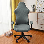 OQHAIR Stretch Gaming Chair Cover - Ergonomic, Washable, Dark Gray