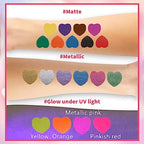 Temporary Tattoo Markers for Skin, 15 Colors Tattoo Pen + 50 Paint Stencils + 43 Tattoos Stickers, Glitter & Matte & Neon Glow Body Marker Set, Removable Fake Tattoos Kit for Teens and Adult