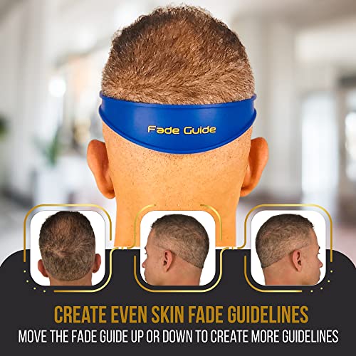 and Neckline Shaving Template | Curved Silicone Band | Great for Creating Skin Fade Guidelines for DIY Haircuts | Fade Haircut Guide for Hair Clippers