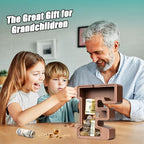 Summidate Wooden Letter Piggy Bank, Extra Thick Large Capacity Piggy Bank for Kids Boys Girls Toddler, Alphabet F Money Bank| Coin Box Birthday, Christmas, Festival