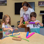 Nutty Toys Jumbo Pop Tubes - XL Sensory Toys for Kids 5+ - Endless Creativity & Fun |8 Pack| - Connect & Pop! Top ADHD Autism Fidget 2025, Best Boy & Girl Christmas Stocking Stuffers Gift Idea