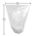 TYPLASTICS 45-48 Gallon Clear Trash Bags Can Liners 43" x 48" 200 Pack